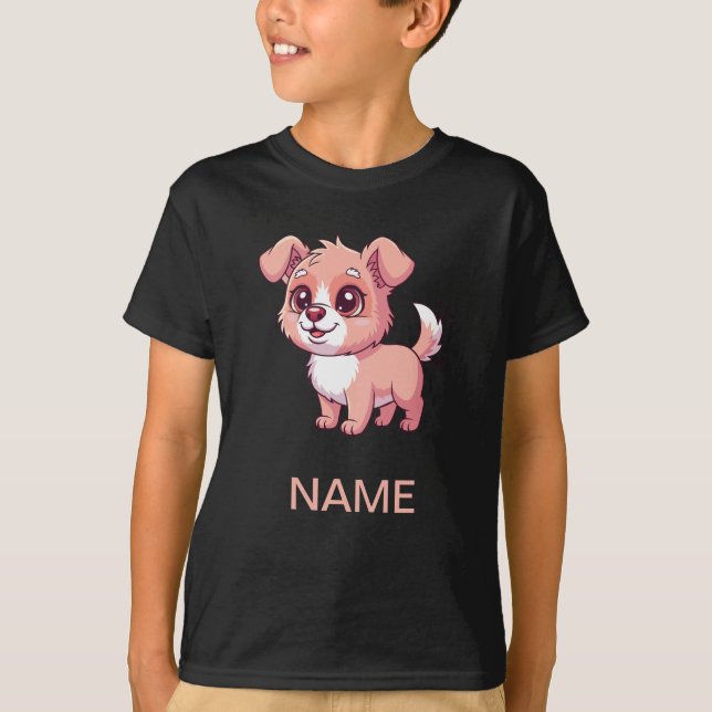 T-shirt pour enfants avec un chiot adorable (Devant)