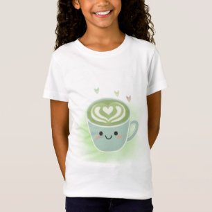 T-shirt pour enfants avec un cœur de latte de matc