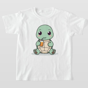 T-shirt pour enfants avec un design de tortue mign