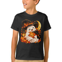 T-shirt pour enfants avec un fantôme de Halloween
