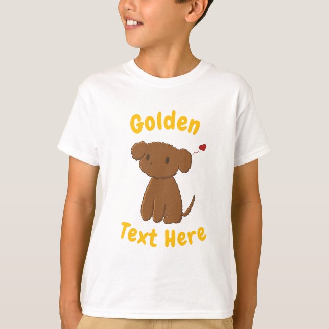 T-shirt pour enfants avec un Golden Doodle personn (Devant)