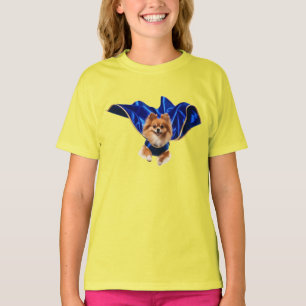 T-shirt pour enfants avec un super-héros Pomerania