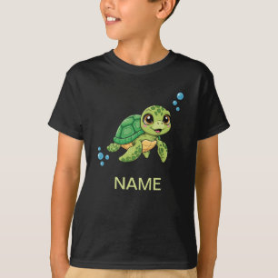 T-shirt pour enfants avec une tortue mignonne