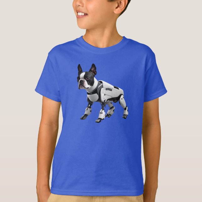 T-Shirt pour enfants Boston Terrier Robot (Devant)