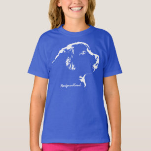 T-shirt pour enfants Chien Terre-Neuve Chemises po