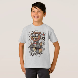 T-shirt pour enfants Cool Lumberjack Beaver - Arti