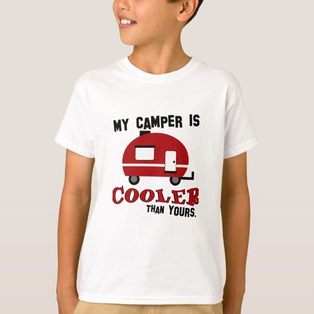 T-shirt pour enfants de camping amusant (Devant)