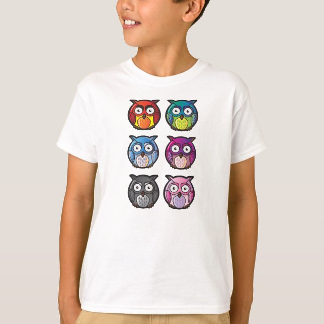 T-shirt pour enfants de hibou (Devant)