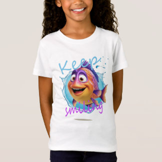 T-shirt pour enfants de poisson heureux