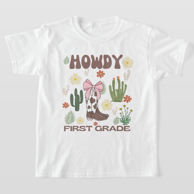 T-shirt pour enfants de première année Howdy, Prem (Poser)