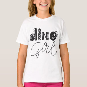 T-shirt pour enfants Dino Girl - Graphisme de dino