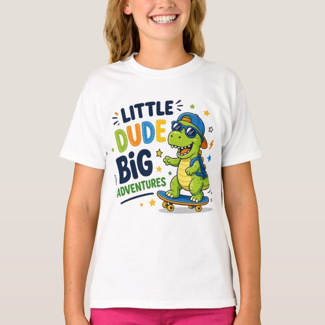 T-shirt pour enfants dinosaure mignon (Devant)