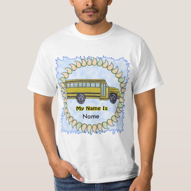 T-shirt pour enfants en autobus scolaire (Devant)
