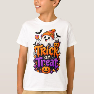 T-shirt pour enfants fantôme mignon pour la fête d