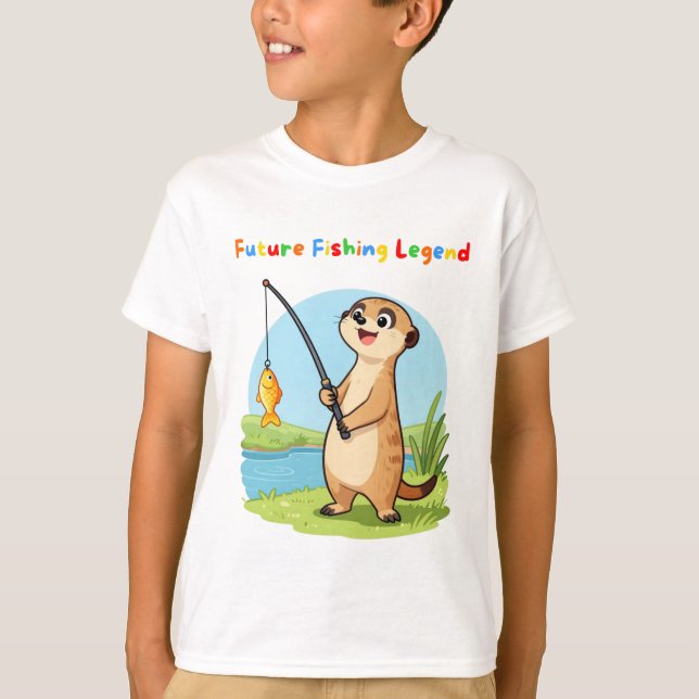T-shirt pour enfants Future Fishing Legend – Migno (Devant)