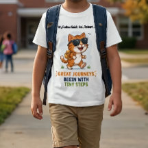 T-shirt pour enfants "Grands Voyages" avec un chat