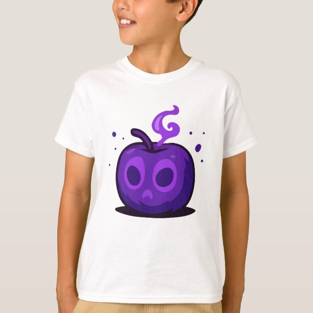 T-shirt pour enfants Halloween avec une pomme viol (Devant)