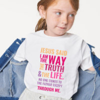 T-shirt pour enfants "Je suis le chemin" en couleu