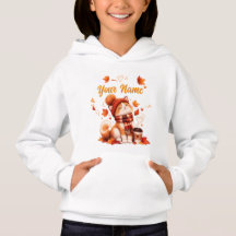T-Shirt pour enfants personnalisé Chat d'automne |