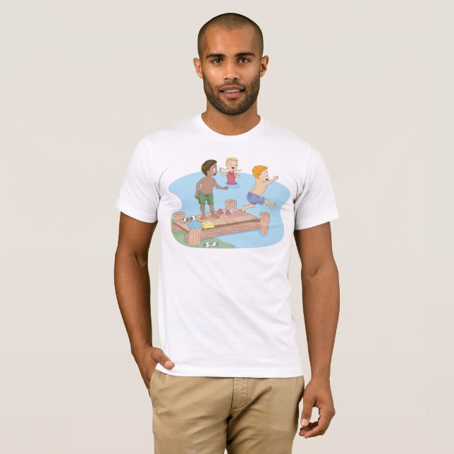 T-Shirt pour enfants Piscine Amusants Mens (Devant entier)