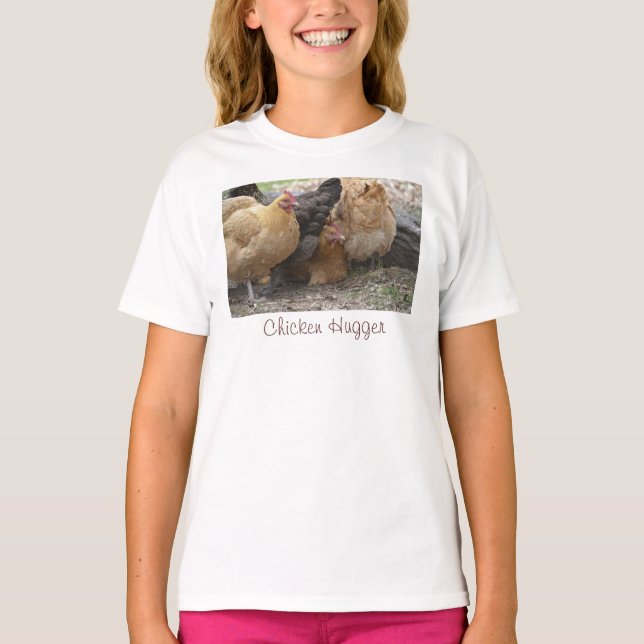 T-Shirt Pour Enfants Poulet Hugger (Devant)