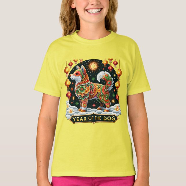 T-shirt pour enfants pour l'année du chien - Céléb (Devant)