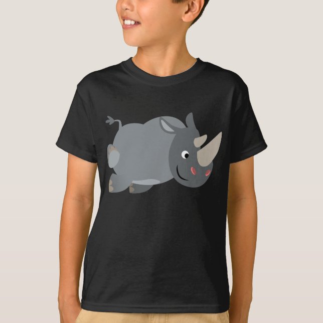 T-Shirt pour enfants Rhino Cartoon Facturant (Devant)