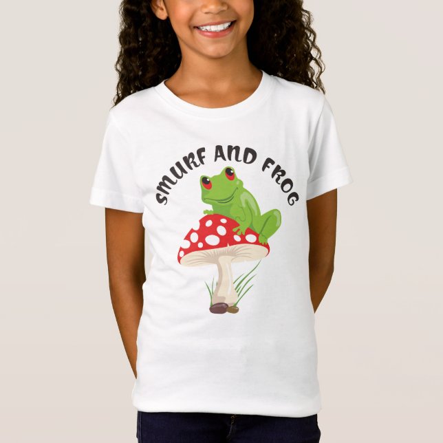 t-shirt pour enfants smurf et grenouille (Devant)