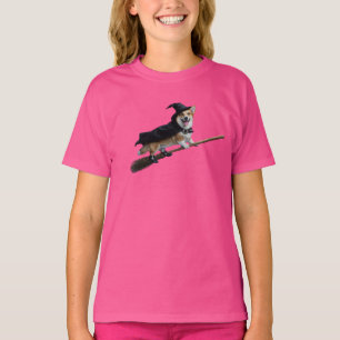 T-shirt pour enfants sorcière Corgi mignon