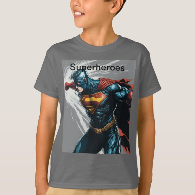 T-shirt pour enfants super-héros (Devant)