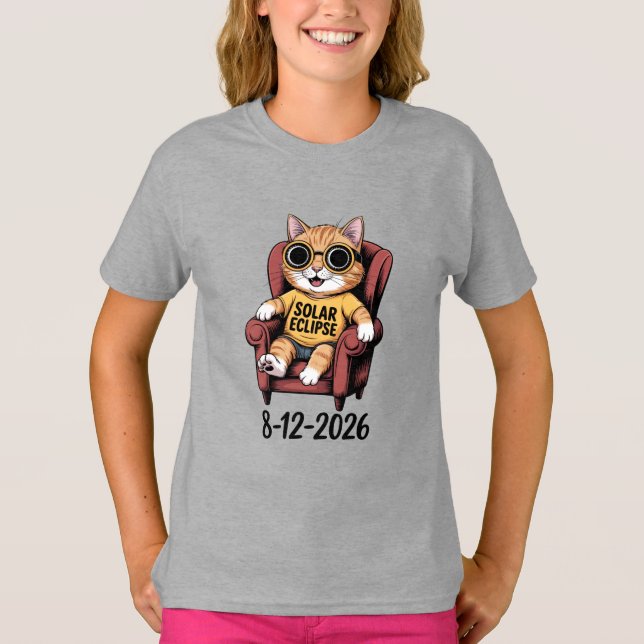 T-shirt pour enfants sur l'éclipse de 2026 - Vêtem (Devant)