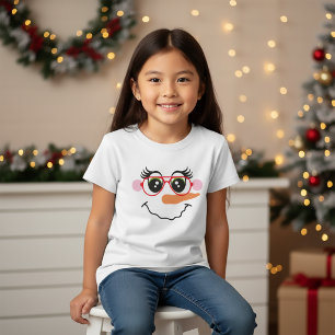 T-Shirt pour Enfants Visage de Fille Bonhomme de N