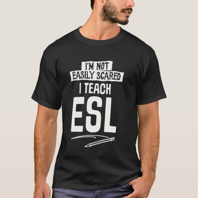 T-shirt Pour Enseignant Enseigner Esl Chemise (Devant)