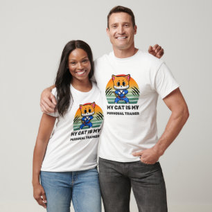 T-shirt pour entraîneur personnel de chat amusant 