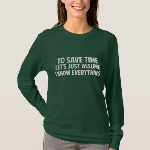 T-shirt Pour épargner le temps nous a laissés juste