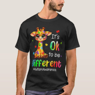 T-shirt Pour être différent Mignon Girafe Animal Autisme