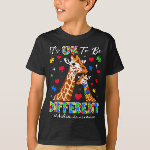 T-shirt Pour être différents, les puzzles de girafe de sen