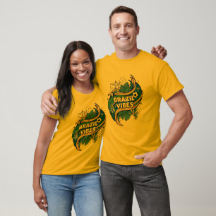 T-shirt pour fans de football de Brésil Vibes Trop