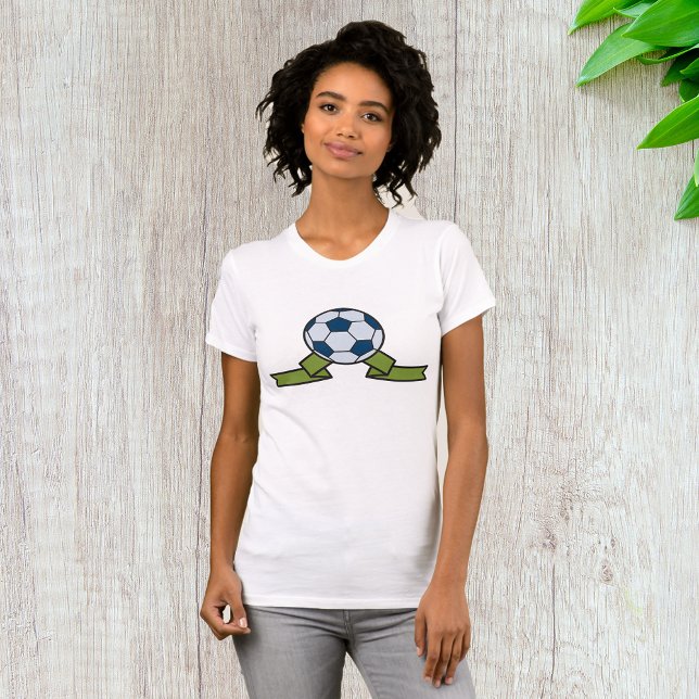 T-Shirt Pour Femme De Football Et De Ruban (Créateur téléchargé)