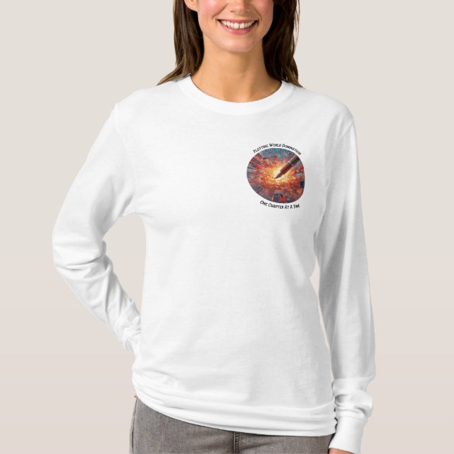 T-shirt pour femme écrivain - logo de poche (Devant)