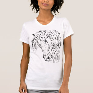 T-shirt pour femme Elegant Wild Horse - Eque artis