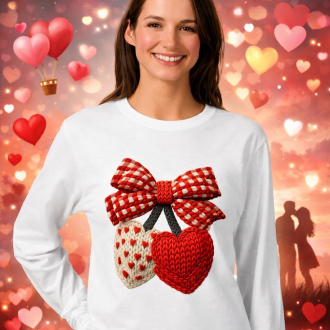 T-shirt pour femmes à cœur au crochet (Créateur téléchargé)