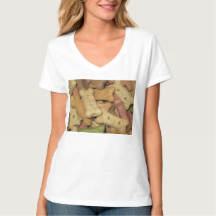 T-shirt pour femmes à encolure en V "Dog Treats"