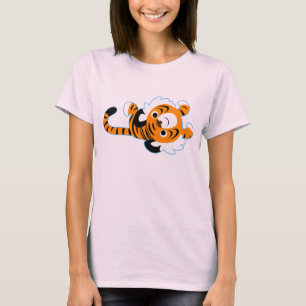 T-shirt pour femmes au motif de tigre de dessin an