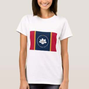 T-shirt pour femmes avec drapeau de l'État du Miss