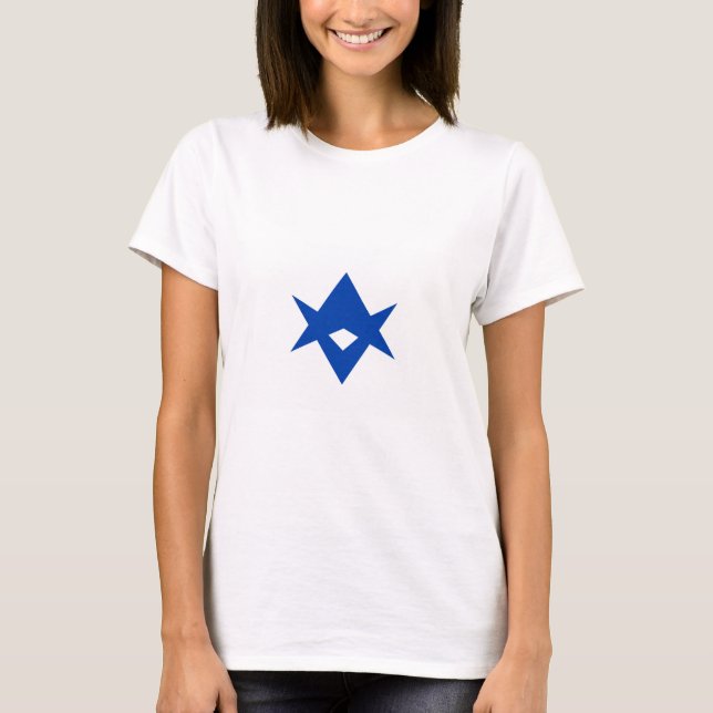 T-shirt pour femmes avec le drapeau de la ville de (Devant)