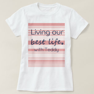 T-shirt pour femmes avec nom de chien personnalisé