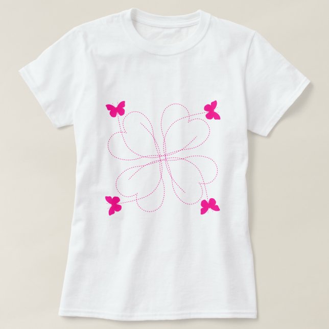 T-shirt pour femmes avec papillons (Design devant)