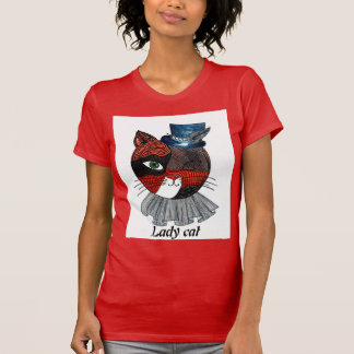 T-shirt pour femmes avec typographie de chat amusa