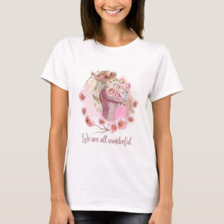 T-Shirt pour femmes blanc avec motif floral 💖🌸